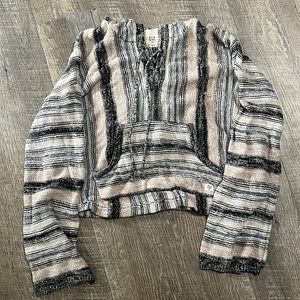 Billabong cropped knit hoodie